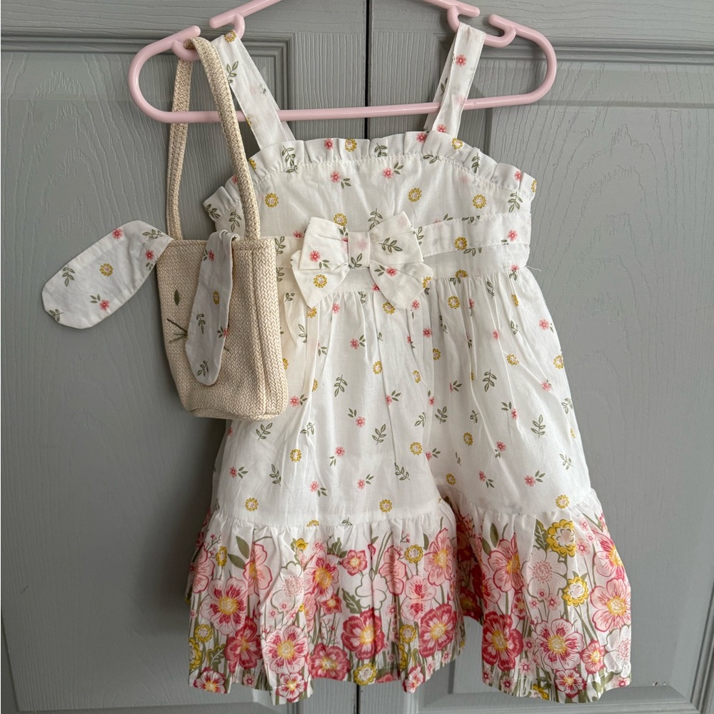 Dress with matching bunny purse